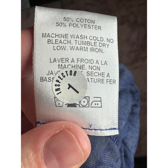 Velvet Women’s Medium Top Blue Twist Front Y2K Style Made in USA - Picture 5 of 6